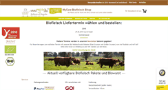 Desktop Screenshot of mycow-shop.de